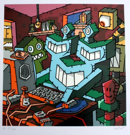 Sérigraphie Kriki - L’ordi