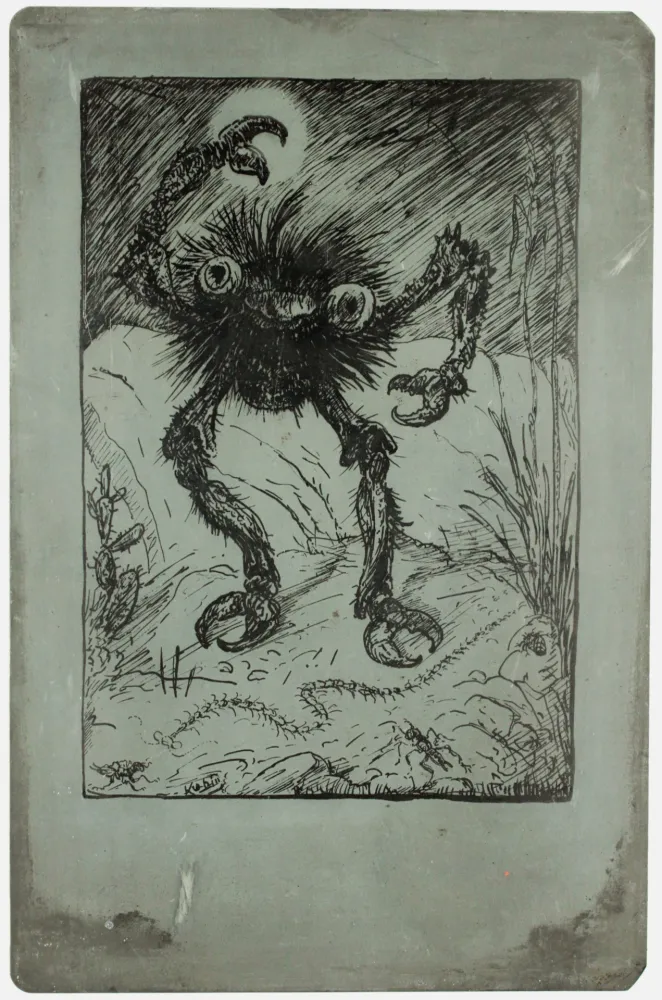 Lithographie Kubin - Die sieben Todsünden (The seven deadly sins: wrath)