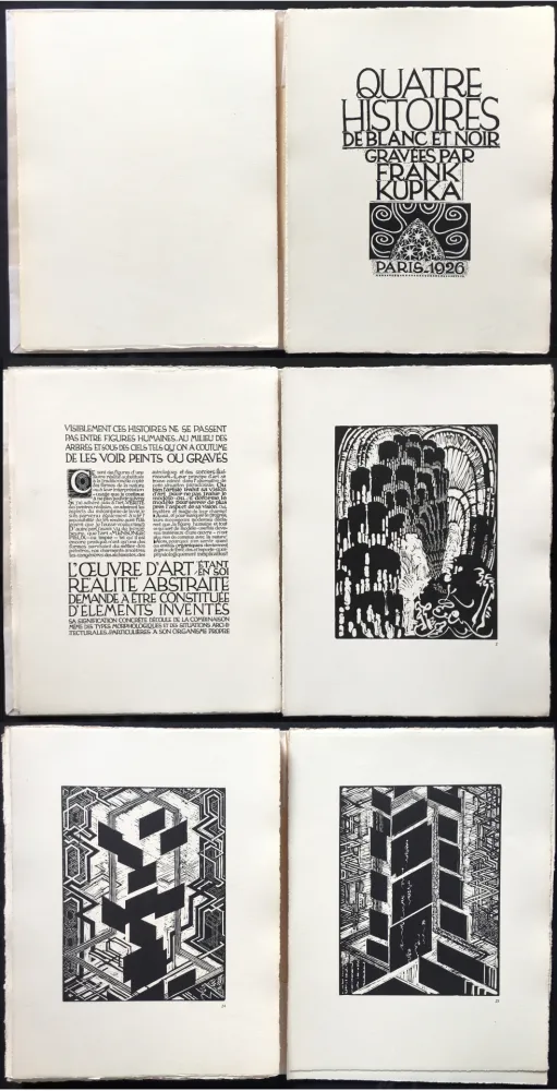 Livre Illustré Kupka - Quatre histoires de blanc et de noir (1926).