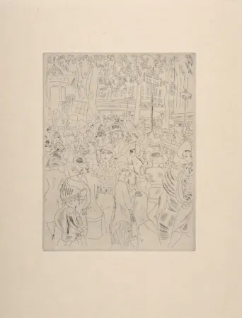 Gravure Laborde - Boulevard des Capucines, 1927