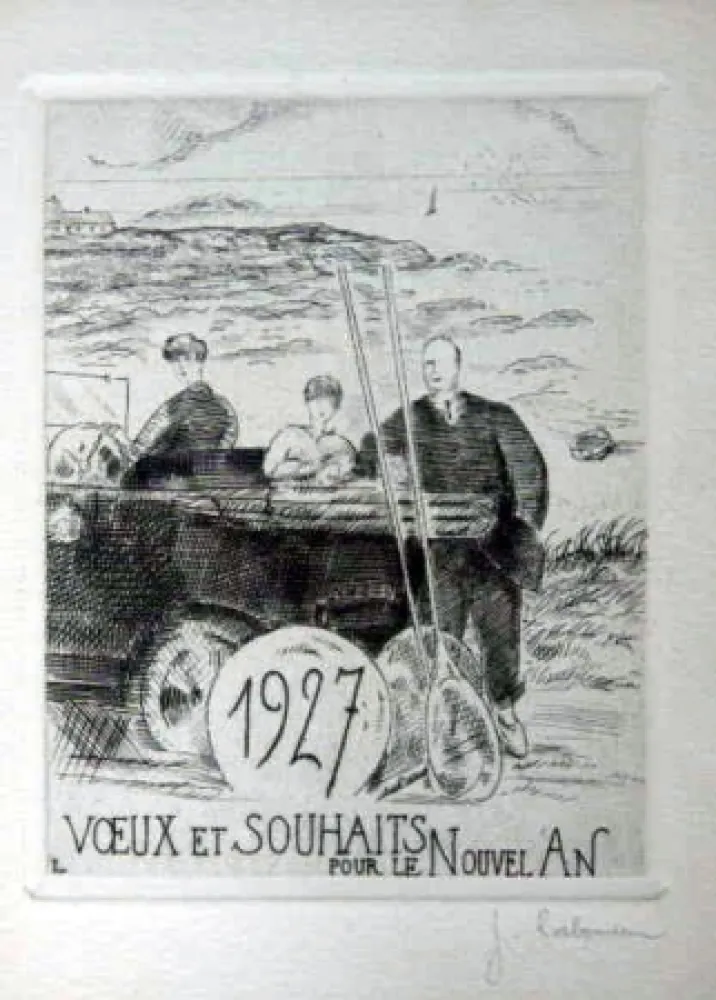 Eau-Forte Laboureur - Le chemin cotier