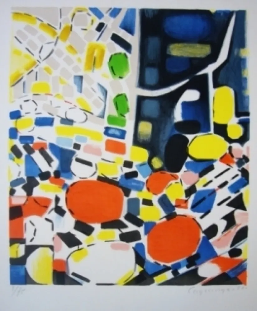 Lithographie Lagrange - Paysage 57