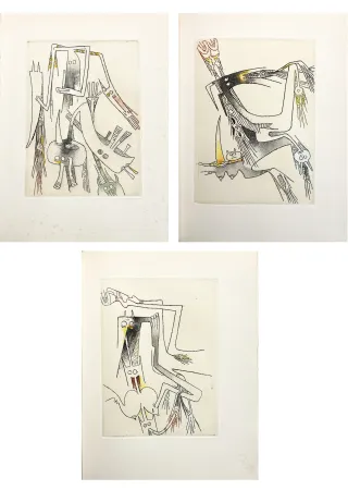 Livre Illustré Lam - A. Artaud. LE THÉÂTRE ET LES DIEUX. Avec 5 eaux-fortes réhaussées à la main par Wifredo Lam (1966)