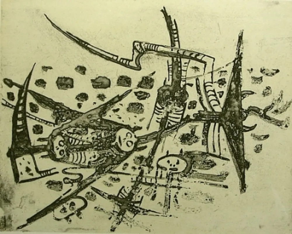 Gravure Lam - Au galop, au galop n'est pas rose