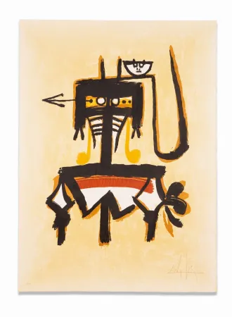 Lithographie Lam - Barcelona (in gold)