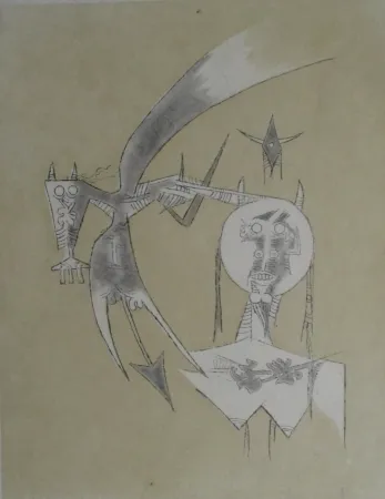 Aquatinte Lam - De Scève à Diane