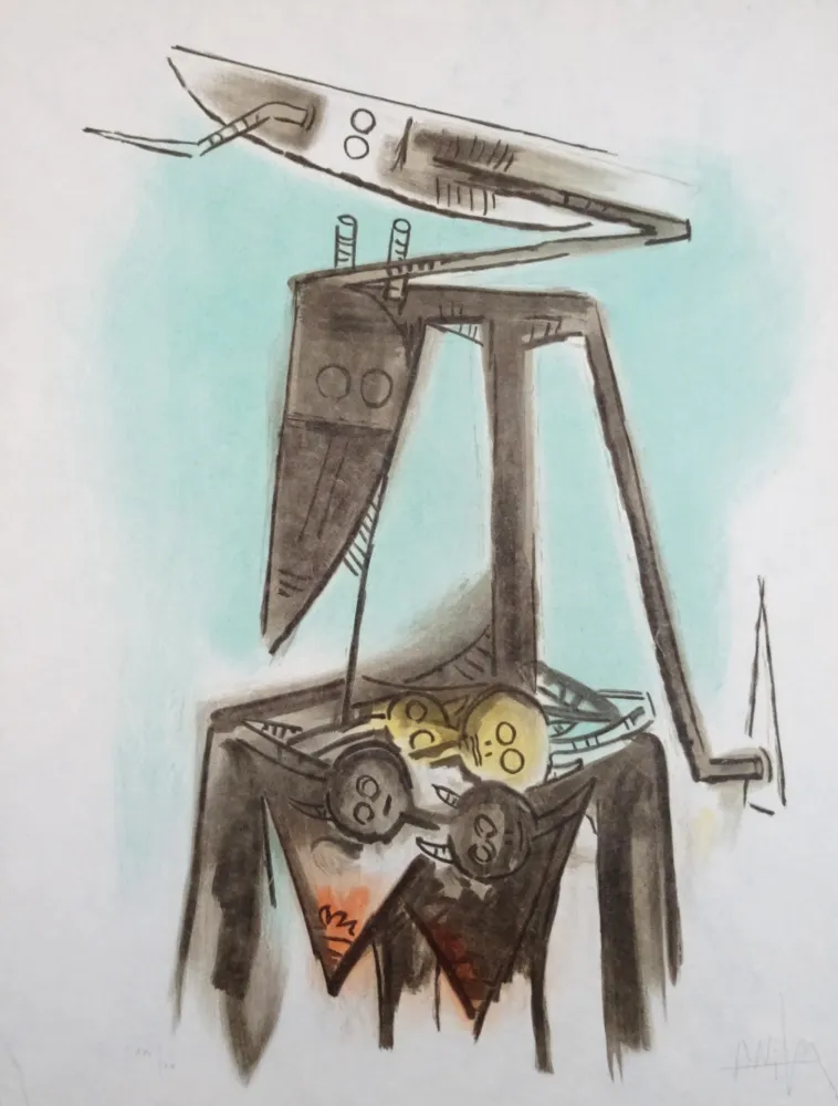 Lithographie Lam - Le regard vertical 2