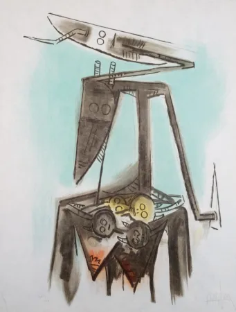 Lithographie Lam - Le regard vertical 2