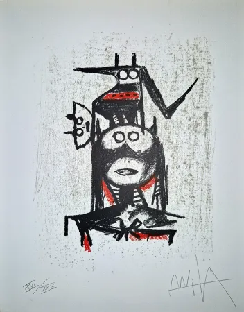 Lithographie Lam - Sans titre