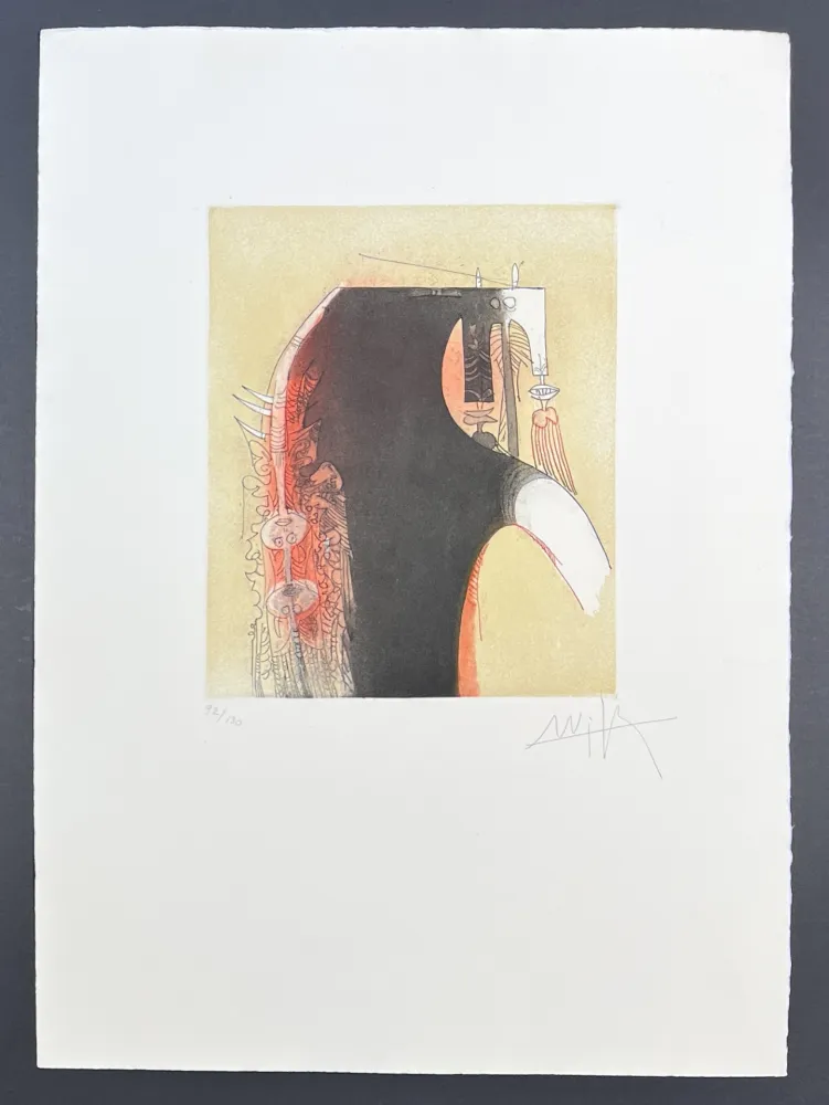 Gravure Lam - Wifredo Lam (1902-1982) - Coloured etching and aquatint - 1966