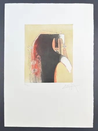 Gravure Lam - Wifredo Lam (1902-1982) - Coloured etching and aquatint - 1966