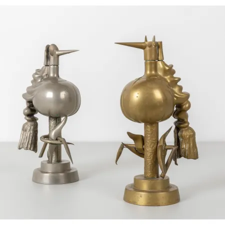 Aucune Technique Lam - Wifredo Lam (1902–1982) - L’Oiseau de fer and L’Oiseau de feu - Brass and chrome