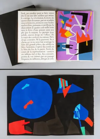Livre Illustré Lanskoy - Pierre Lecuire : CORTÈGE. 24 pochoirs (ex. de tête avec suite complète) 1959.