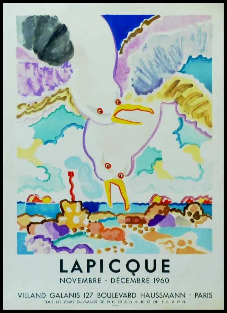 Affiche Lapicque - LAPICQUE GALERIE VILLAND GALANIS 