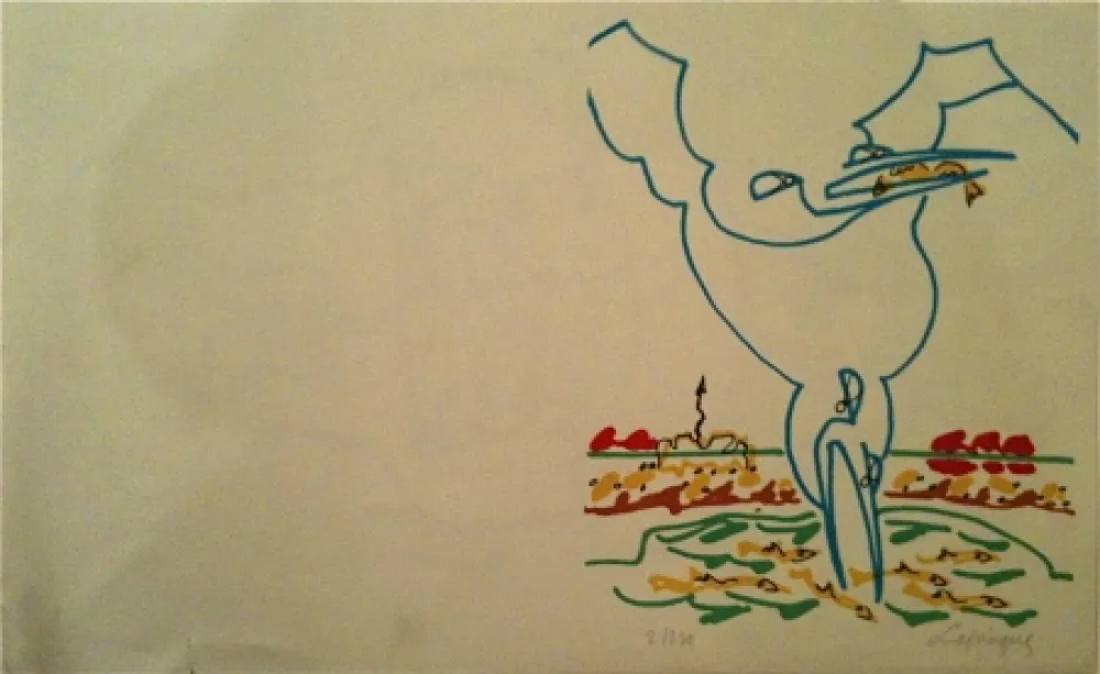 Lithographie Lapicque - Sans titre
