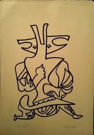 Lithographie Lapicque - Sans titre