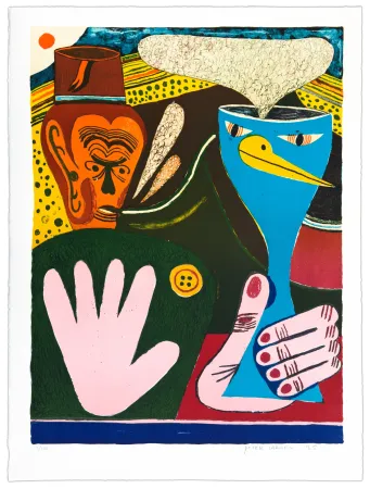 Lithographie Larsen - La main