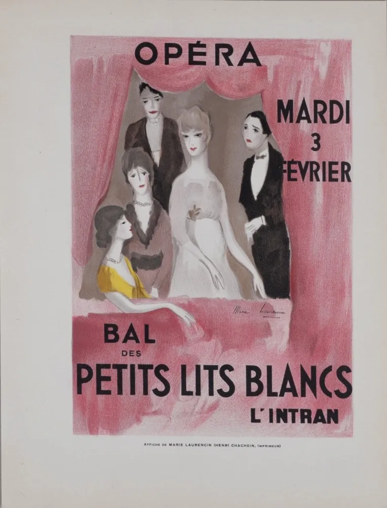 Lithographie Laurencin - Bal des petits lits blancs, vers 1930