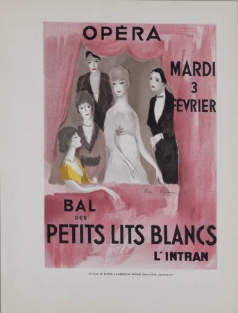 Lithographie Laurencin - Bal des petits lits blancs, vers 1930