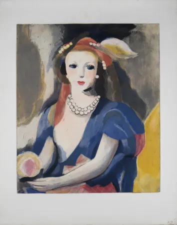 Eau-Forte Laurencin - Jeune femme au collier de perles, circa 1980
