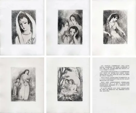 Livre Illustré Laurencin - Marcel Arland. ANTARES. 5 gravures avec double suite (1944).