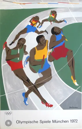 Sérigraphie Lawrence - OL 1972 - original  screenprint