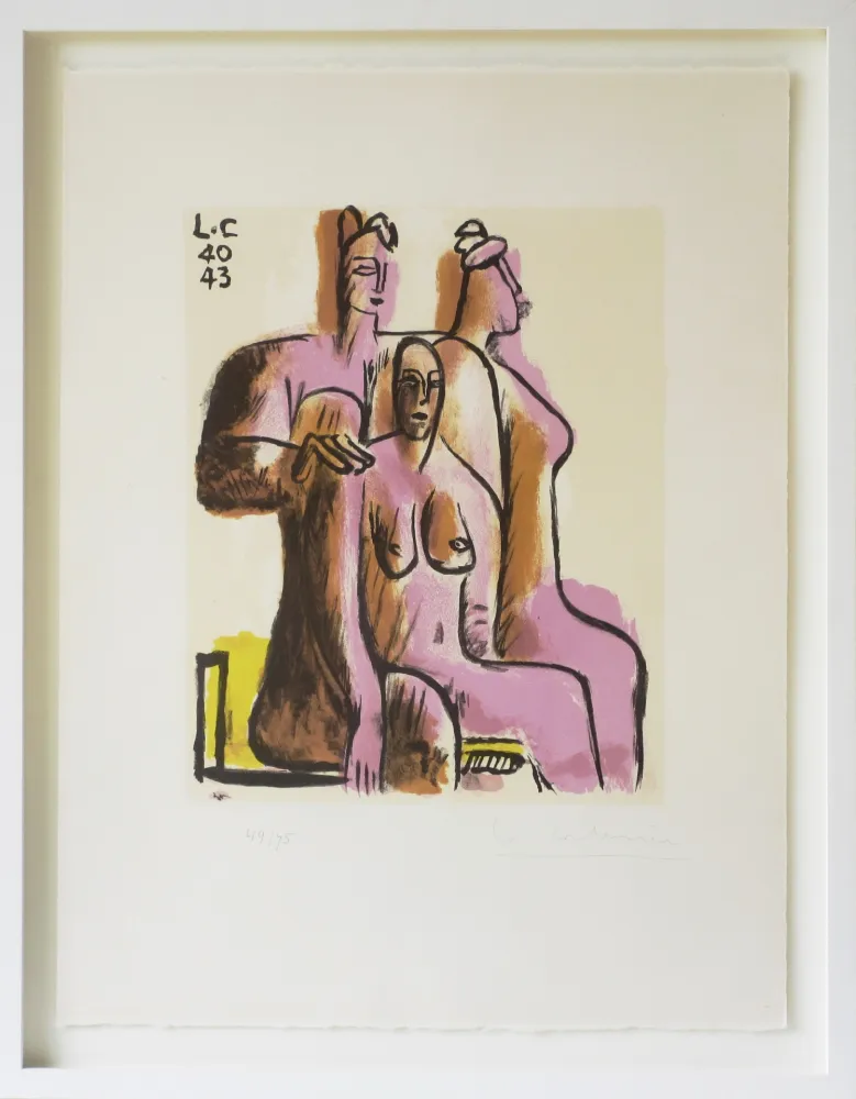 Lithographie Le Corbusier - Les Trois femmes assises (1940/43)