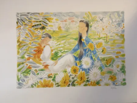 Aucune Technique Lê Phô - JEUNES FILLES AU JARDIN