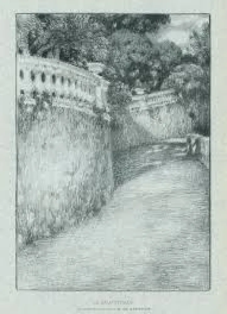 Lithographie Le Sidaner - La balustrade