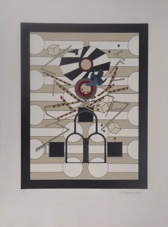 Lithographie Le Yaouanc - Les portes mimétiques