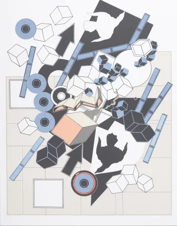 Lithographie Le Yaouanc - L'œuvre des Hommes : l'Air