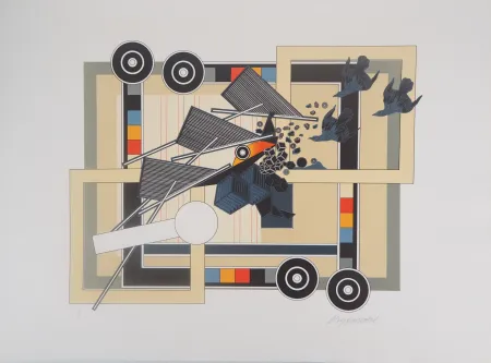 Lithographie Le Yaouanc - Tandem