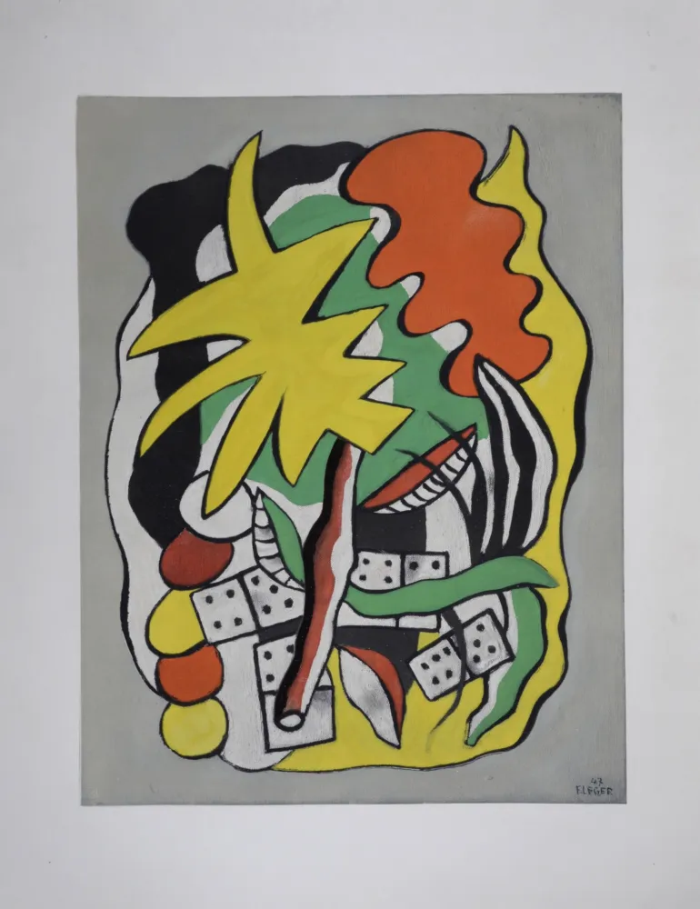 Aucune Technique Léger (After) - Composition aux dominos, circa 1950.