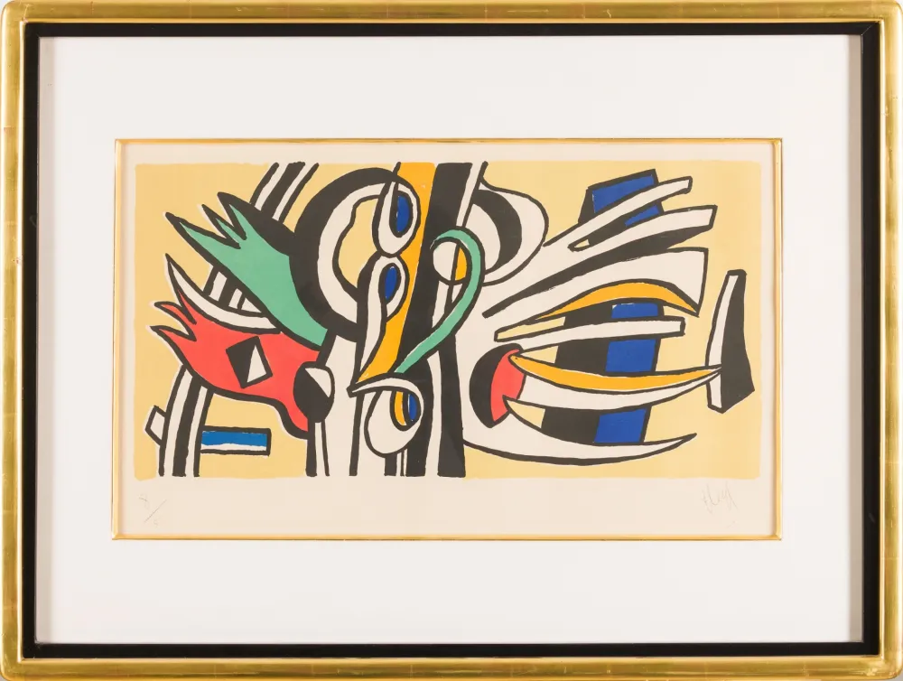 Lithographie Leger - Fernand Léger (1881–1955) - Composition murale - Lithograph on paper - 1951