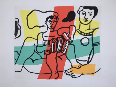 Eau-Forte Et Aquatinte Leger - L'Enfant à l'accordéon, 1953