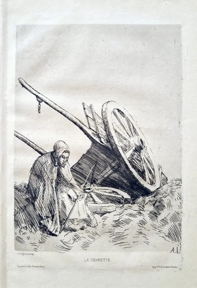 Eau-Forte Legros - La charette