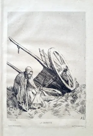 Eau-Forte Legros - La charette