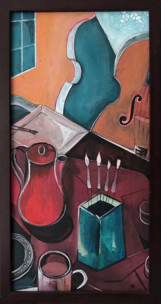 Aucune Technique Levin - Red Melody (original painting from IN THE HEIGHTS / LIN-MANUEL MIRANDA)