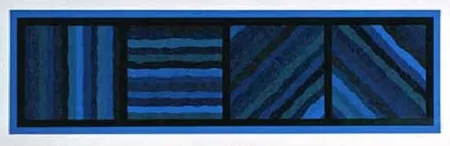 Aucune Technique Lewitt - Bands Not Straight in Four Directions (blue)