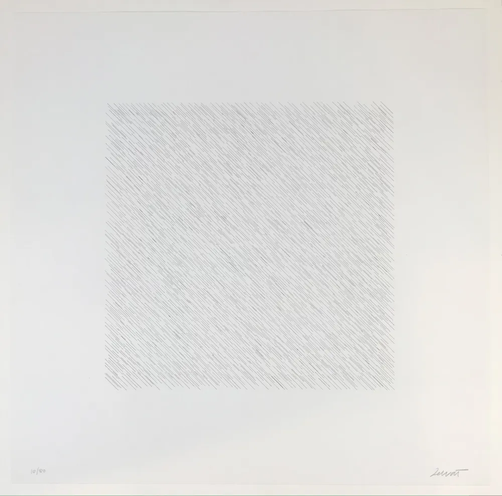 Lithographie Lewitt - Lines of One Inch Four Directions Four Colors