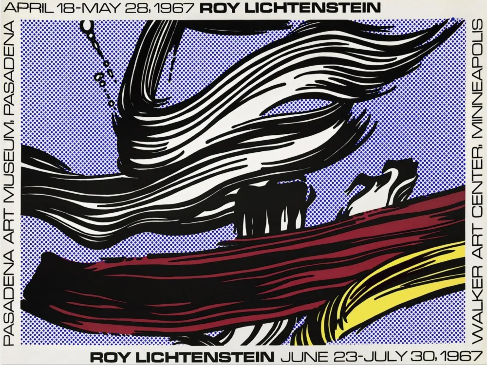 Sérigraphie Lichtenstein - Brushstroke Pasadena