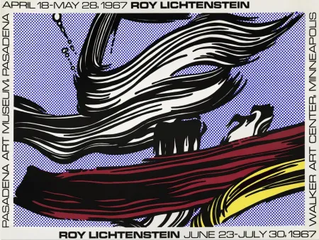 Sérigraphie Lichtenstein - Brushstroke Pasadena