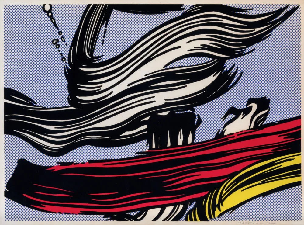 Sérigraphie Lichtenstein - Brushstrokes