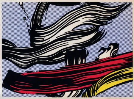 Sérigraphie Lichtenstein - Brushstrokes