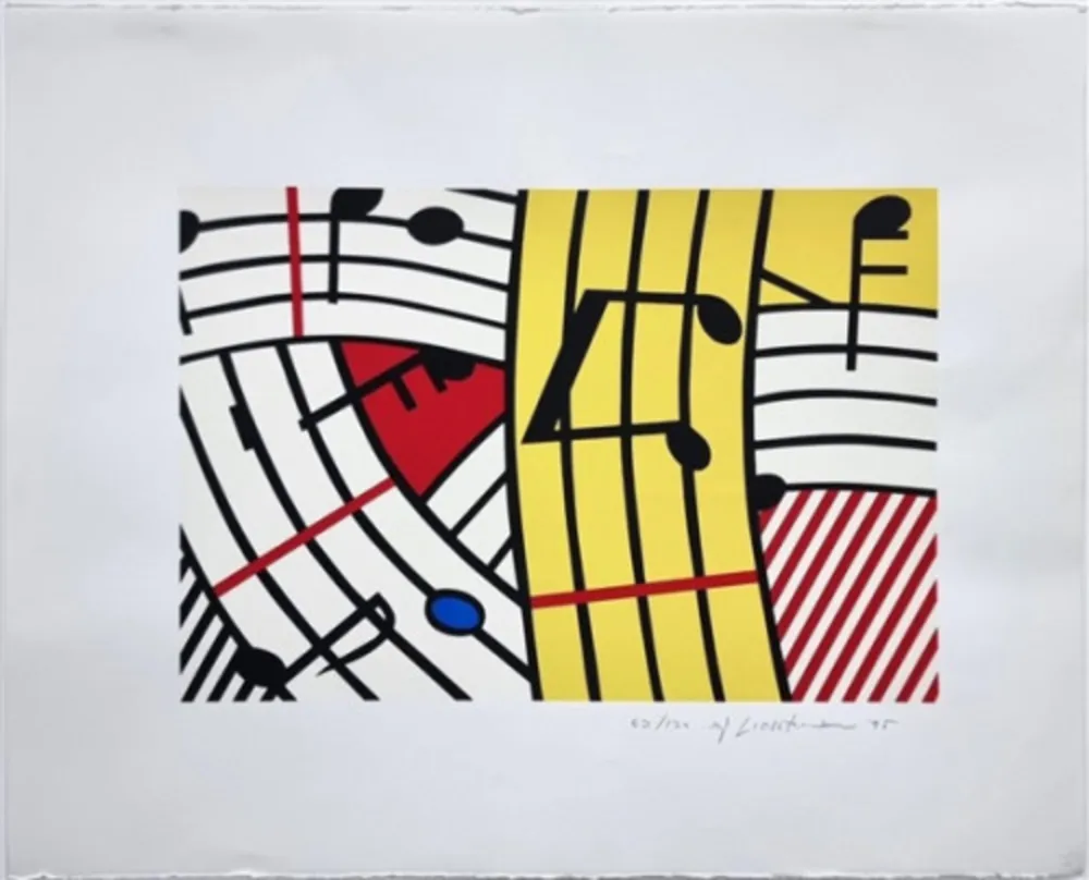 Sérigraphie Lichtenstein - Composition IV