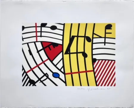 Sérigraphie Lichtenstein - Composition IV