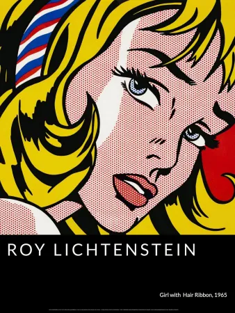Sérigraphie Lichtenstein - Girl with Hair Ribbon