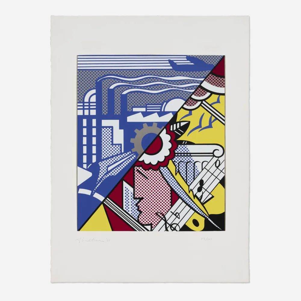 Sérigraphie Lichtenstein - Industry and the Arts (I)