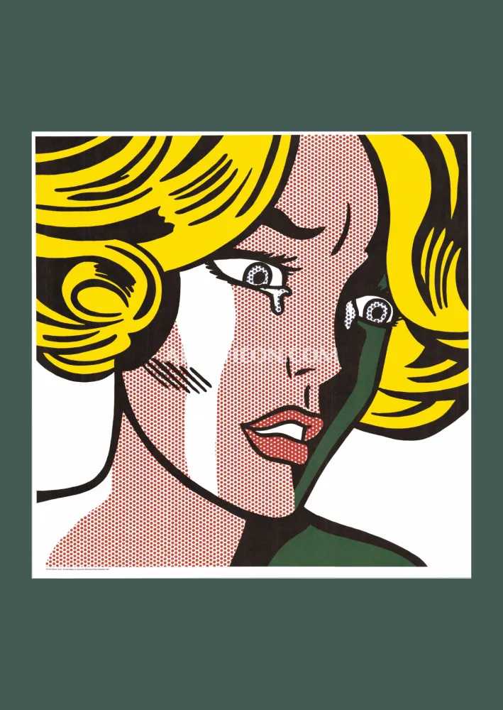 Lithographie Lichtenstein - Roy Lichtenstein: 'Frightened Girl' 1984 Offset-lithograph