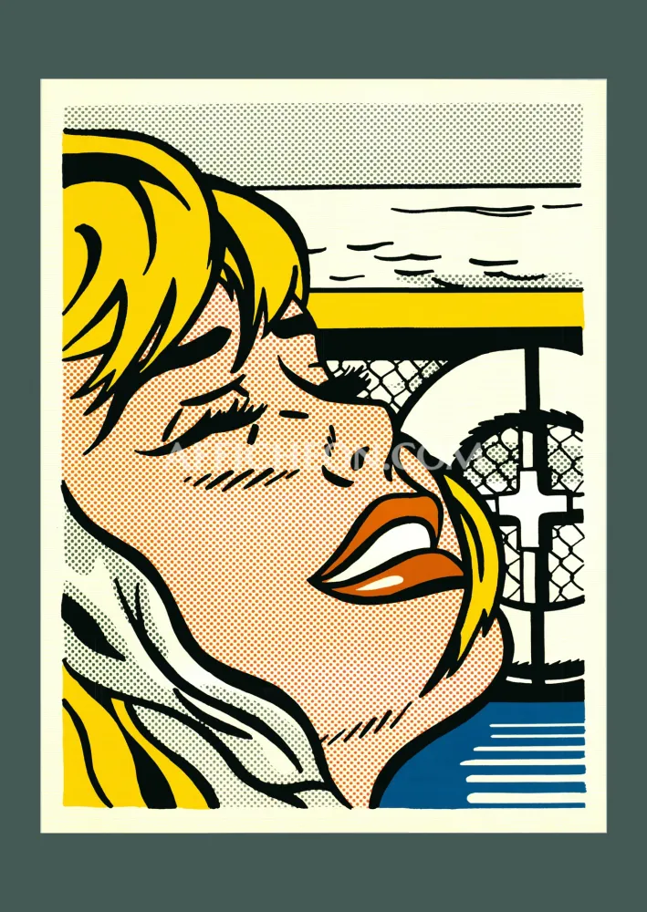 Lithographie Lichtenstein - Roy Lichtenstein: 'Shipboard Girl' 1982 Offset-lithograph